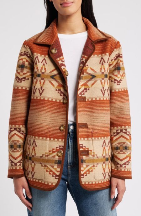 Pendleton Beacon Rock Copper Reversible Wool Coat