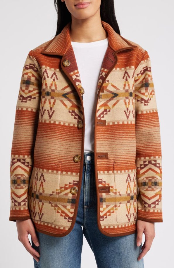 Pendleton Beacon Rock Copper Reversible Wool Coat