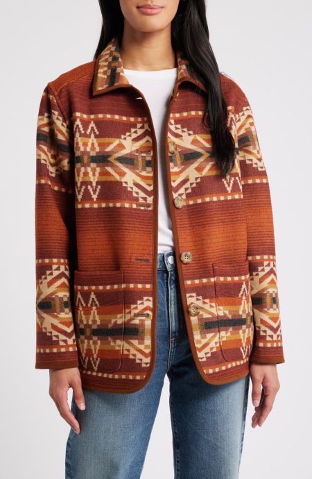 Pendleton Beacon Rock Copper Reversible Wool Coat.