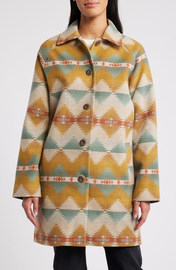 Pendleton Cape Creek Tan Wool Mac Coat