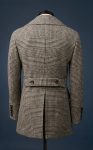 Prince Of Wales Gray Check Wool Peacoat