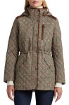 Ralph Lauren Box Houndstooth Quilted Hooded Jacket