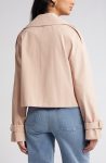 Rue Sophie Blush Enola Crop Trench Coat