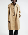 Sacai Oversize Beige Cotton Gabardine Topcoat