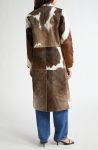 Saks Potts Gio Genuine Calf Hair Brown And White Cow Coat