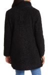 Sam Edelman Black Faux Fur Teddy Coat