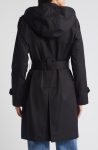 Sam Edelman Cotton Blend Trench Coat With Removable Hood