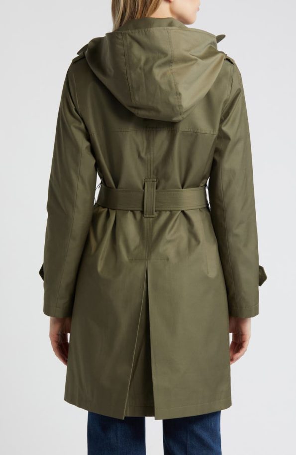 Sam Edelman Cotton Loden Trench Coat