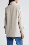 Sam Edelman Creamy Oatmeal Wool Blend Peacoat
