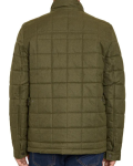Sam Edelman Olive Faux Leather Trim Box Quilt Coat