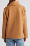 Sam Edelman Stable Brown Patch Pocket Short Coat
