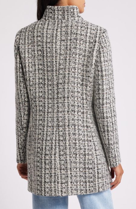 Sam Edelman Stand Collar Double Breasted Coat.