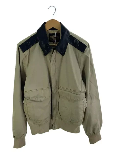 Schott A-2 Beige Cotton Flight Bomber Jacket