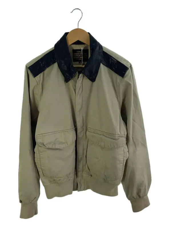 Schott A-2 Beige Cotton Flight Bomber Jacket