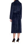 Sentaler Midnight Blue Wool & Alpaca Blend Bouclé Wrap Coat