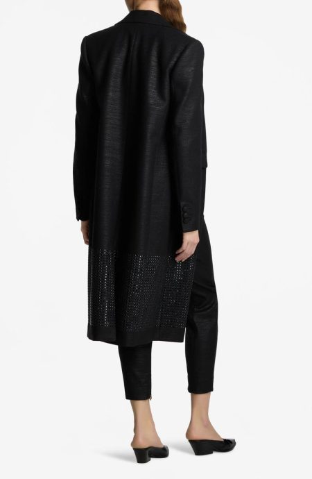 St. John Evening Black Metallic Twill Jacket