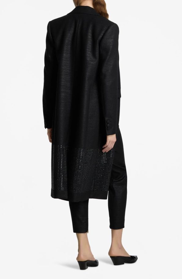 St. John Evening Black Metallic Twill Jacket