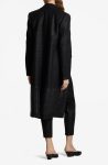 St. John Evening Black Metallic Twill Longline Jacket