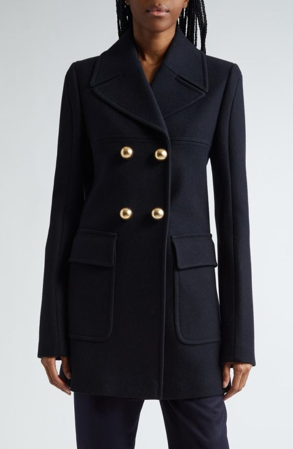 Stella Mccartney Double Breasted Wool Peacoat