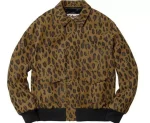Supreme Schott Cheetah Suede A-2 Flight Jacket
