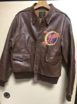 The Real Mccoy’s A-2 Brown Back Painted Leather Flight Jacket.