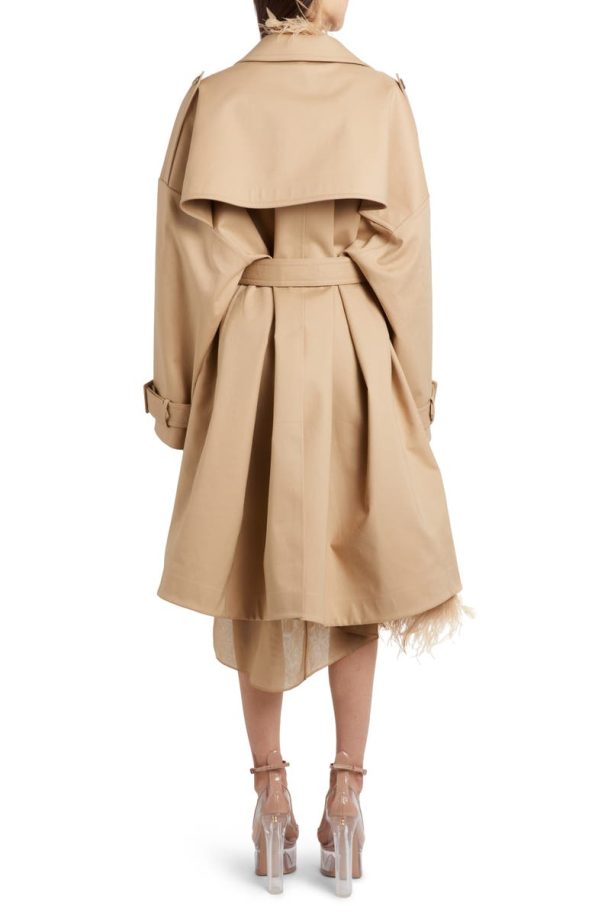 Valentino Garavani Beige Cotton Trench Coat.