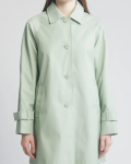 Via Spiga Balmacain Water Repellent Pistachio Cotton Blend Coat