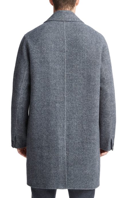 Vince Herringbone Classic Wool Blend Coat.