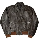 Vintage A-2 Flight Black Painted Leather Jacket