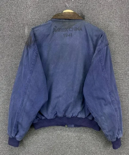 Vintage Avirex Limited China A-2 Blue Bomber Jacket.