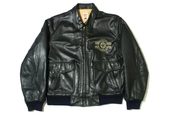 Vintage KADOYA Japan Motorcycle G-2 Leather Jacket.