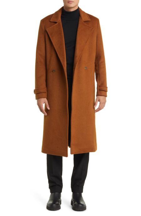 Wax London Santoni Velour Wool Longline Coat