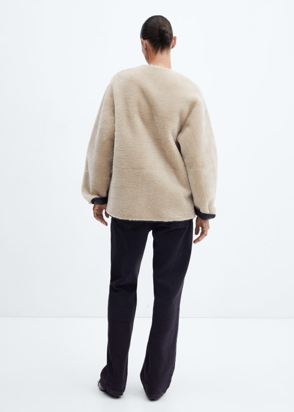 Women's Beige Fur-effect Coat