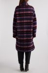 Women’s Gabriel Abstract Print Pink Wool Blend Coat