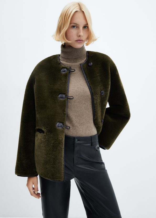 Women's Green Fur-effect Coat