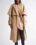 Chloé Cotton Gabardine Trench Coat With Cape