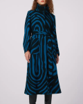 DVF Starsky Zebra Stripe Wool Blend Coat