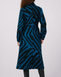 DVF Starsky Zebra Stripe Wool Blend Coat
