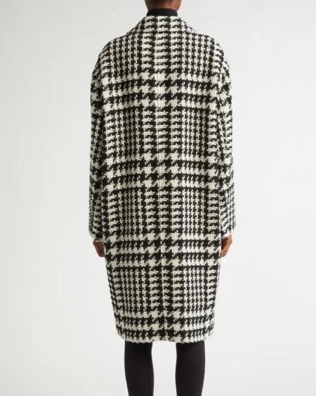 Dolce & Gabbana Houndstooth Double Breasted Coat.