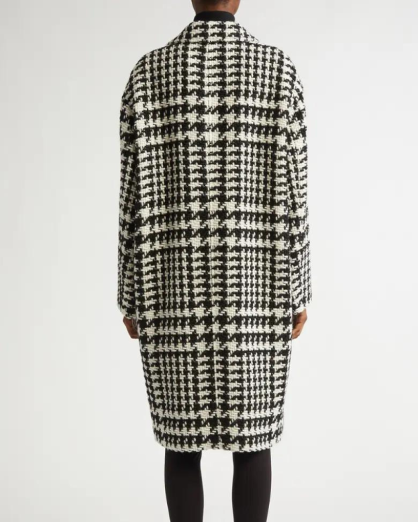 Dolce & Gabbana Houndstooth Double Breasted Coat.