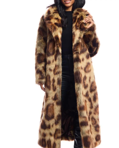 Donna Salyers Fabulous Furs Feline Fine Faux Fur Coat