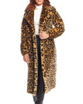 Donna Salyers Fabulous Furs Roam Free Leopard Print Faux Fur Coat