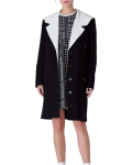 English Factory Black And White Sailor Collar Coat