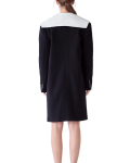 English Factory Black And White Sailor Collar Coat