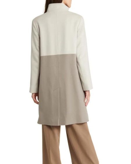Fleurette Harper Colorblock Wool Coat.