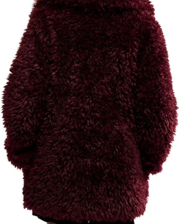 Free People Sophie Faux Fur Vineyard Grape Peacoat.