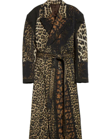 Jean Paul Gaultier Trompe L'oeil Leopard Print Coat