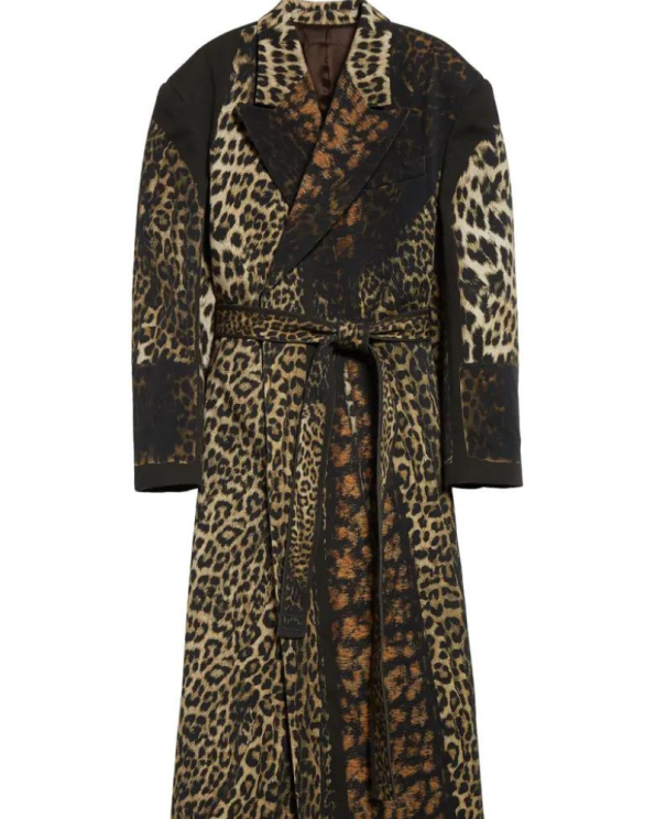 Jean Paul Gaultier Trompe L'oeil Leopard Print Coat