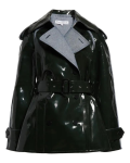 Jw Anderson Khaki Coated Denim Short Trench Coat