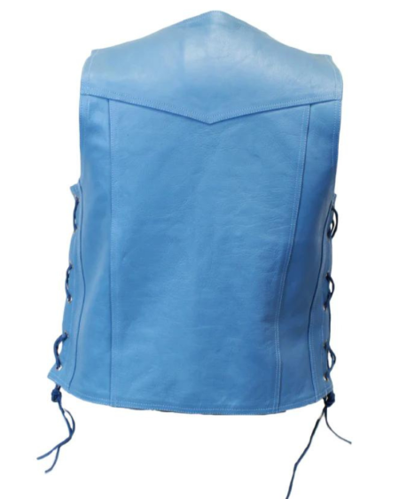 Light Blue Knight Leather Vest.